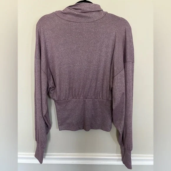 FREE PEOPLE Glam Turtleneck Top in Lavender Haze - Picture 8 of 10